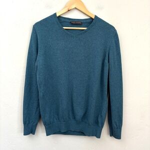 Paul James Sweater Men Size Small Blue Cotton Long Sleeve Pullover